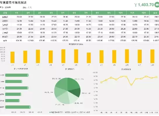 可视化财务报表excel，财务报表可视化图表分析模板