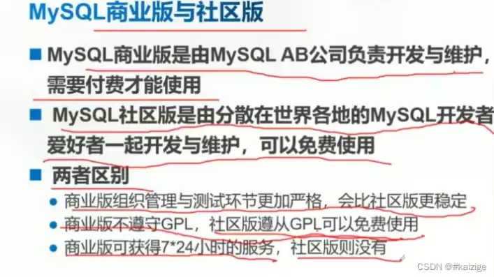 mysql商业版和社区版的区别，mysql社区版和企业版的区别