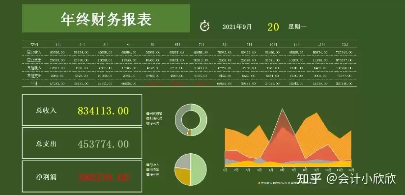 可视化财务报表excel，excel财务可视化动态图表