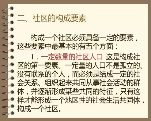 社区的四个要素，社区包括哪四要素