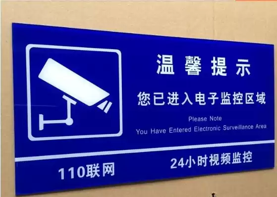 监控警示牌，监控告示牌