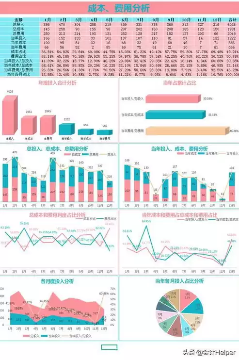 财务报表可视化图表分析模板怎么写，财务报表可视化图表分析模板