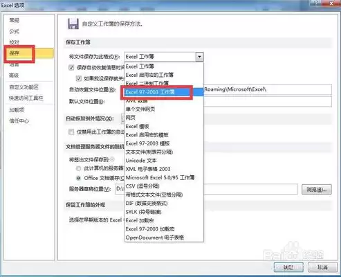 excel文件保存类型是什么意思，excel文件保存类型是什么