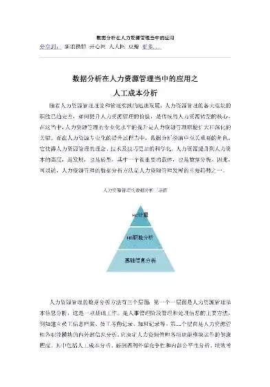 人力资源数据化管理的作用和意义，人力资源数据化管理的作用