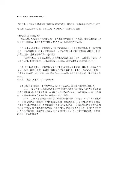 企业灾难恢复计划方案，企业灾难恢复计划