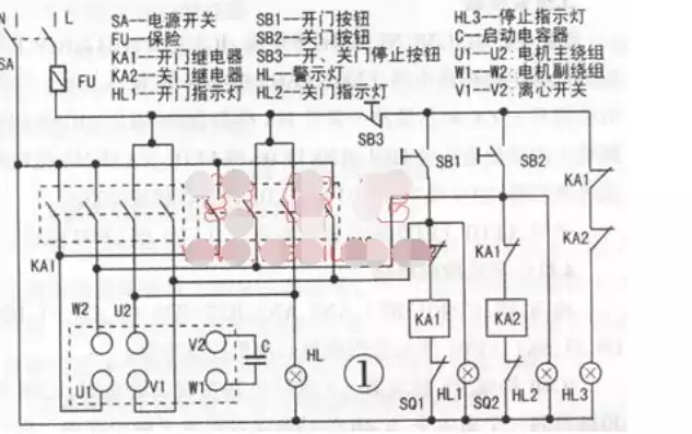 自动门伸缩门的工作原理图，自动门伸缩门原理及电路图，自动门伸缩门工作原理及电路图解析，科技与便捷的完美结合