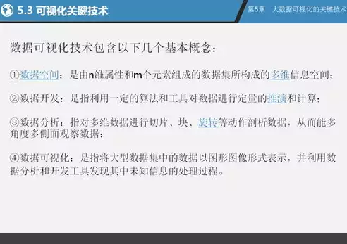 大数据可视化关键技术有哪些方面，深入解析大数据可视化关键技术，赋能数据洞察与决策