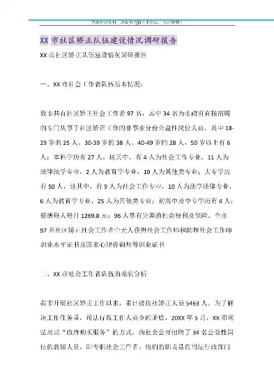 社区矫正队伍建设现状，问题与对策分析，关于社区矫正队伍建设现状的调研报告