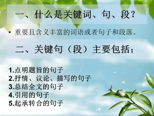 解码关键词，理解与运用，关键词理解句子