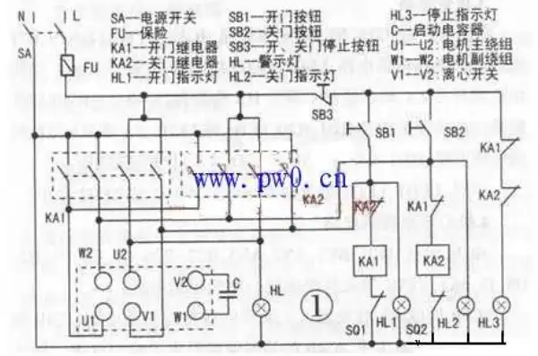 伸缩门手动开关接线图详解，安装与调试技巧全解析，伸缩门手动开关接线图片