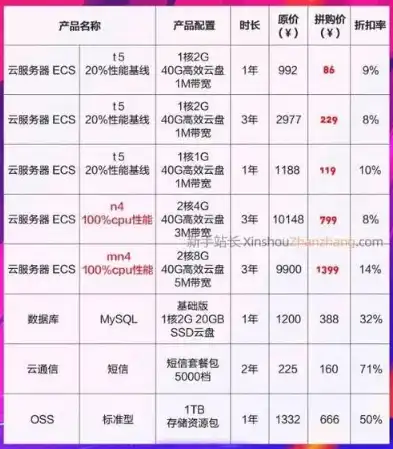 揭秘云服务器租用价格，一月费用一览及影响因素深度解析，云服务器租用多少钱一年