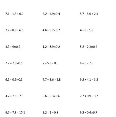 挑战数学思维，复杂混合运算题解析与解答，数学混合运算题100道