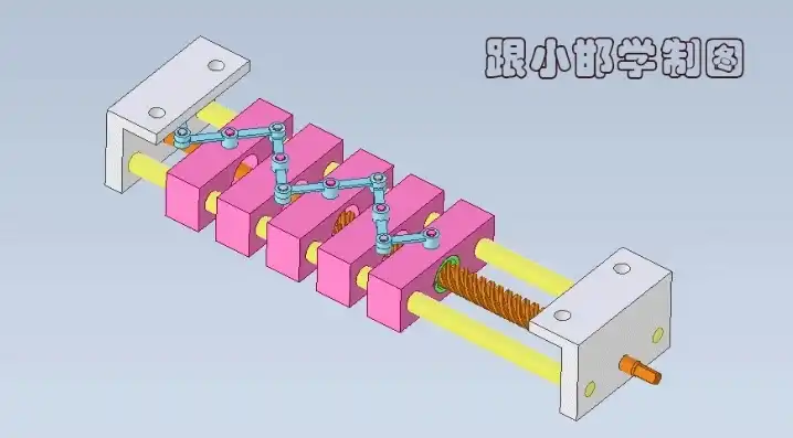 多级伸缩机构动画，揭秘精密机械运动的奥秘，多级伸缩机构动画图片